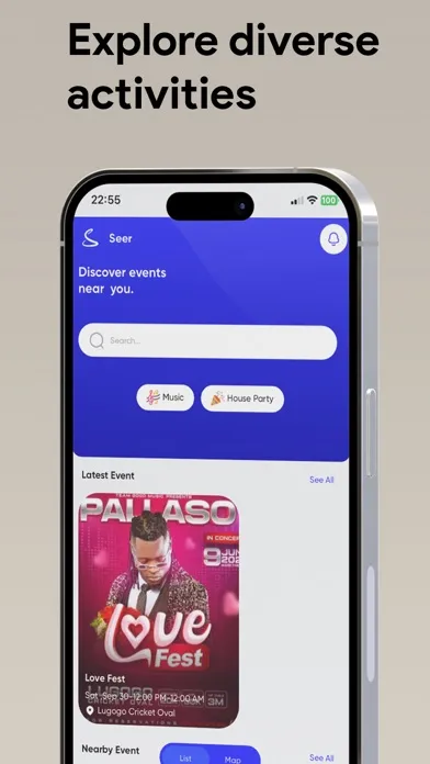 Capturas de tela do Seer - Discover Events