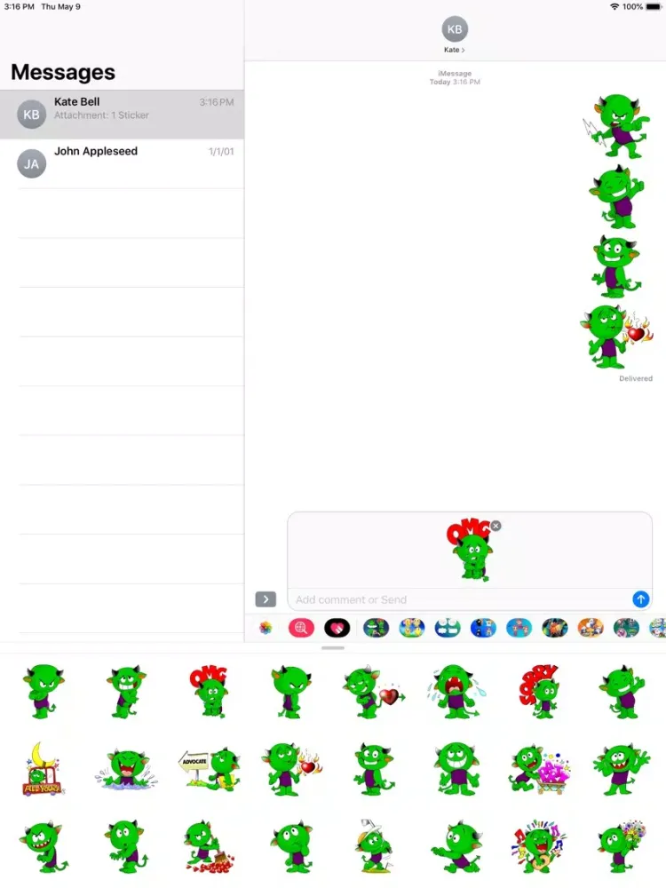 Captures d'écran de Goblin Green Stickers iPad 