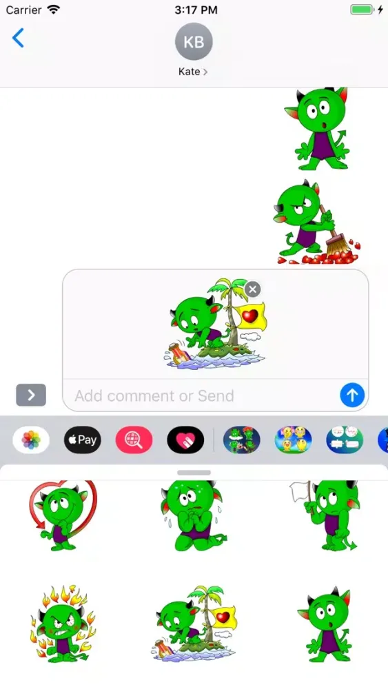 Captures d'écran de Goblin Green Stickers
