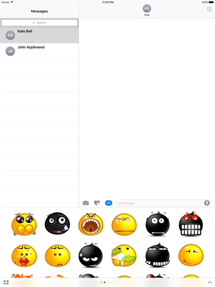 Tangkapan skrin VOZ Emoji iPad 