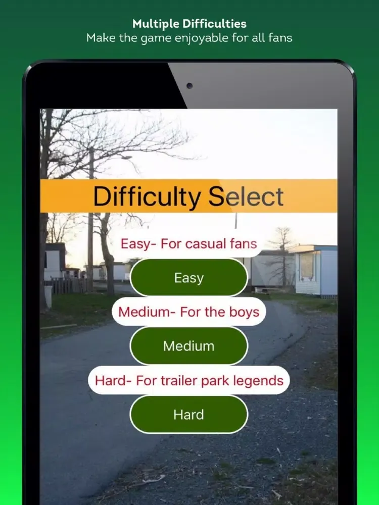 Trivia for Trailer Park Boys iPad  Screenshots