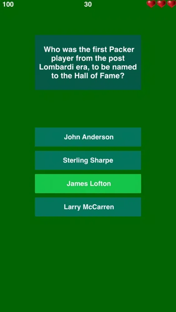 Trivia for Green Bay Packers - American Football 스크린샷