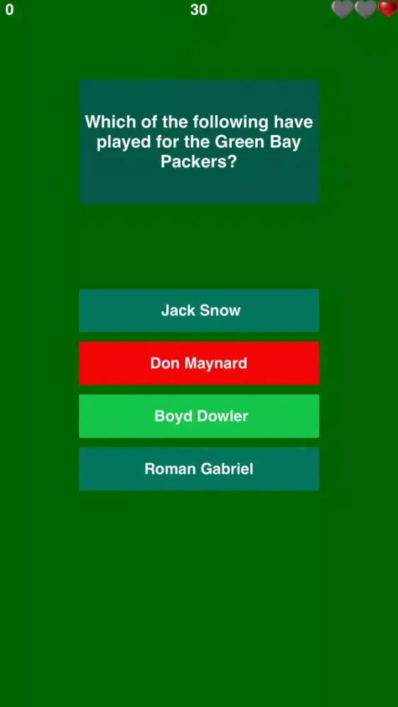 Trivia for Green Bay Packers - American Football 스크린샷