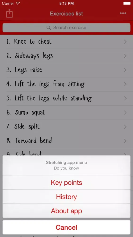 Ảnh chụp màn hình của Stretching