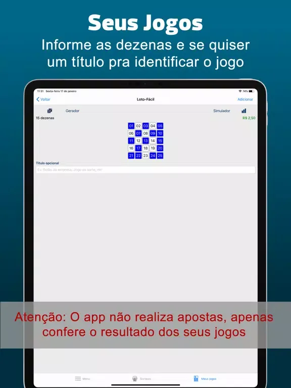 Capturas de pantalla de Loteria Resultados iPad 