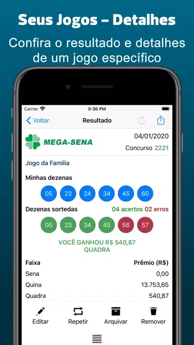Capturas de pantalla de Loteria Resultados