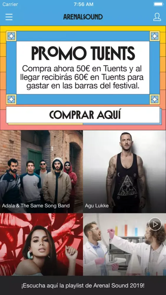 Capturas de tela do Arenal Sound