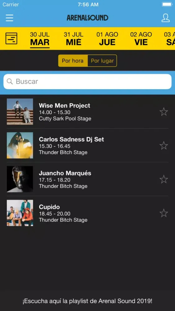 Capturas de tela do Arenal Sound