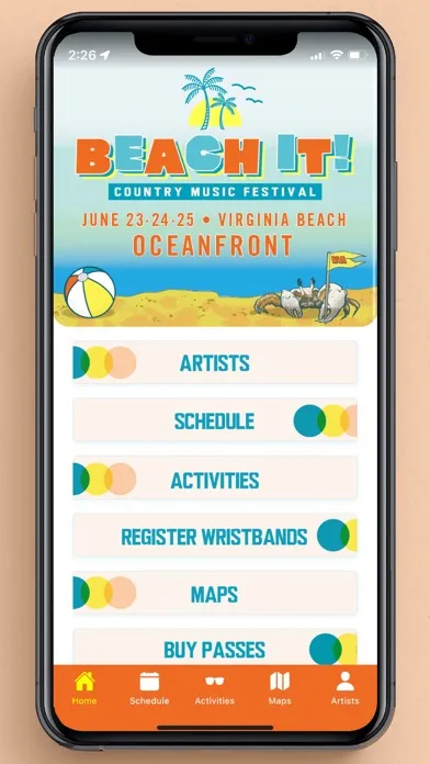 Capturas de tela do BEACH IT! Festival