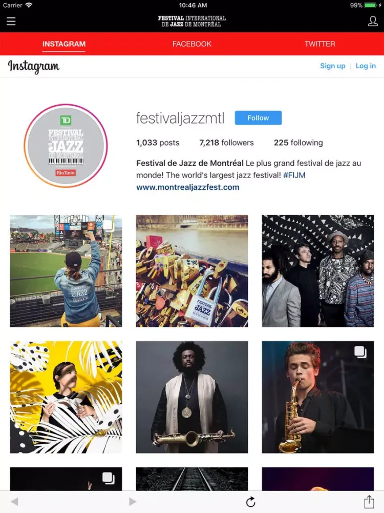 Jazz Montréal iPad 应用截图