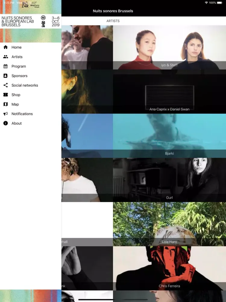 Captures d'écran de Nuits sonores Brussels iPad 