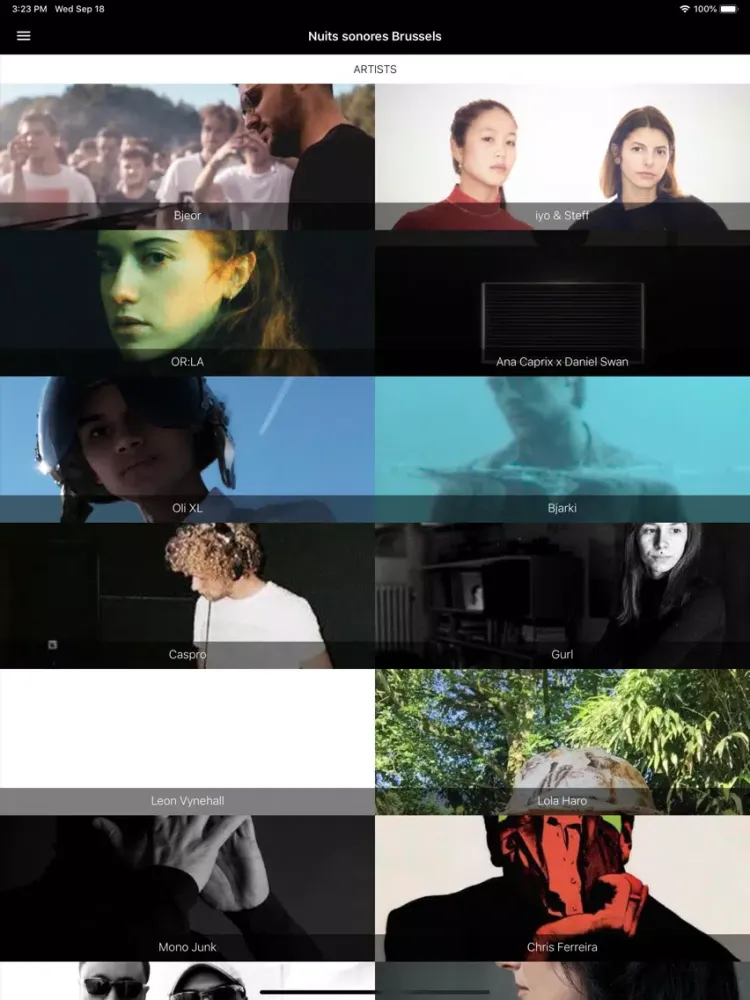 Captures d'écran de Nuits sonores Brussels iPad 
