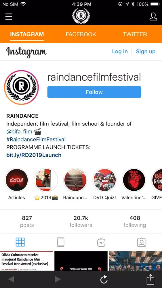 Raindance Film Festival Ekran Görüntüleri