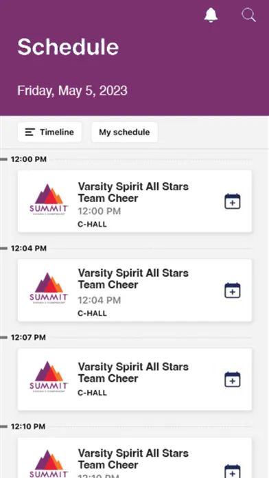 Varsity Spirit Events স্ক্রিনশট
