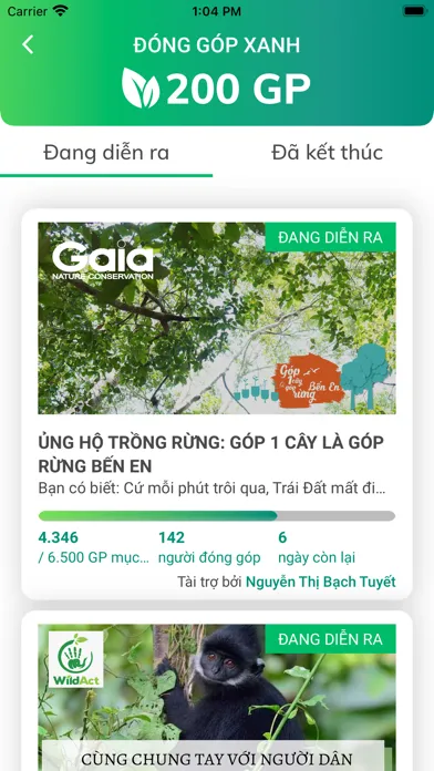 Capturas de tela do GreenPoints