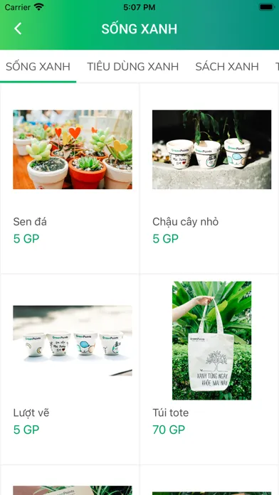 Capturas de tela do GreenPoints