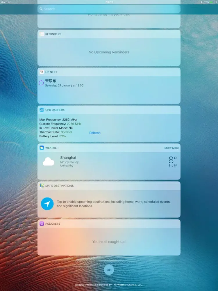 Captures d'écran de CPU DasherX iPad 