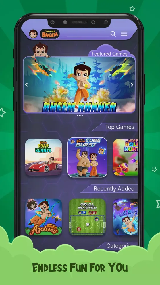 Ảnh chụp màn hình của Chhota Bheem Gaming Zone