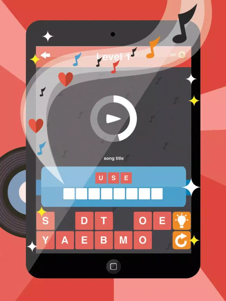 Nothing but Love Songs, Guess it! (Top Free Popular Love Songs Quiz) iPad  Screenshots