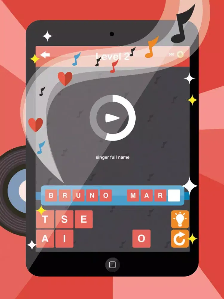 Nothing but Love Songs, Guess it! (Top Free Popular Love Songs Quiz) iPad  Screenshots