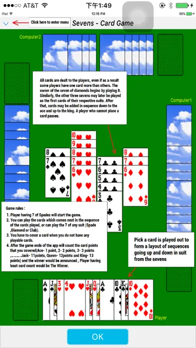 تصاویر Classic card game - Sevens
