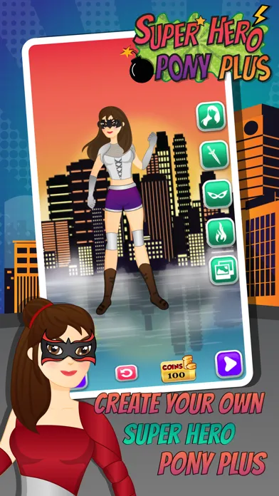 Capturas de tela do Dress Up Super Hero Pony Plus - My little Games