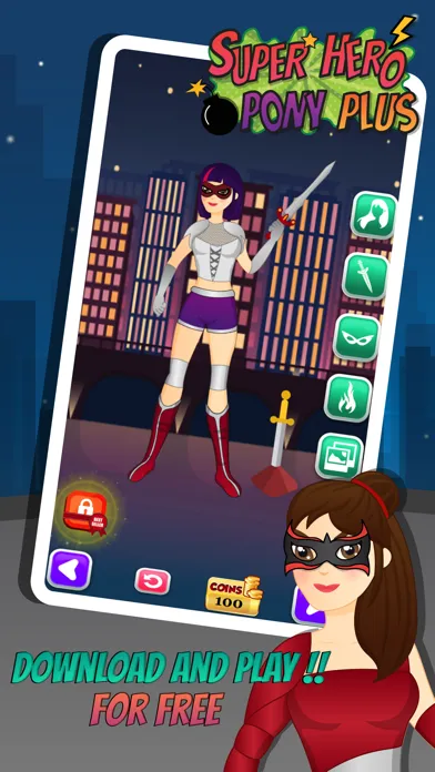 Capturas de tela do Dress Up Super Hero Pony Plus - My little Games