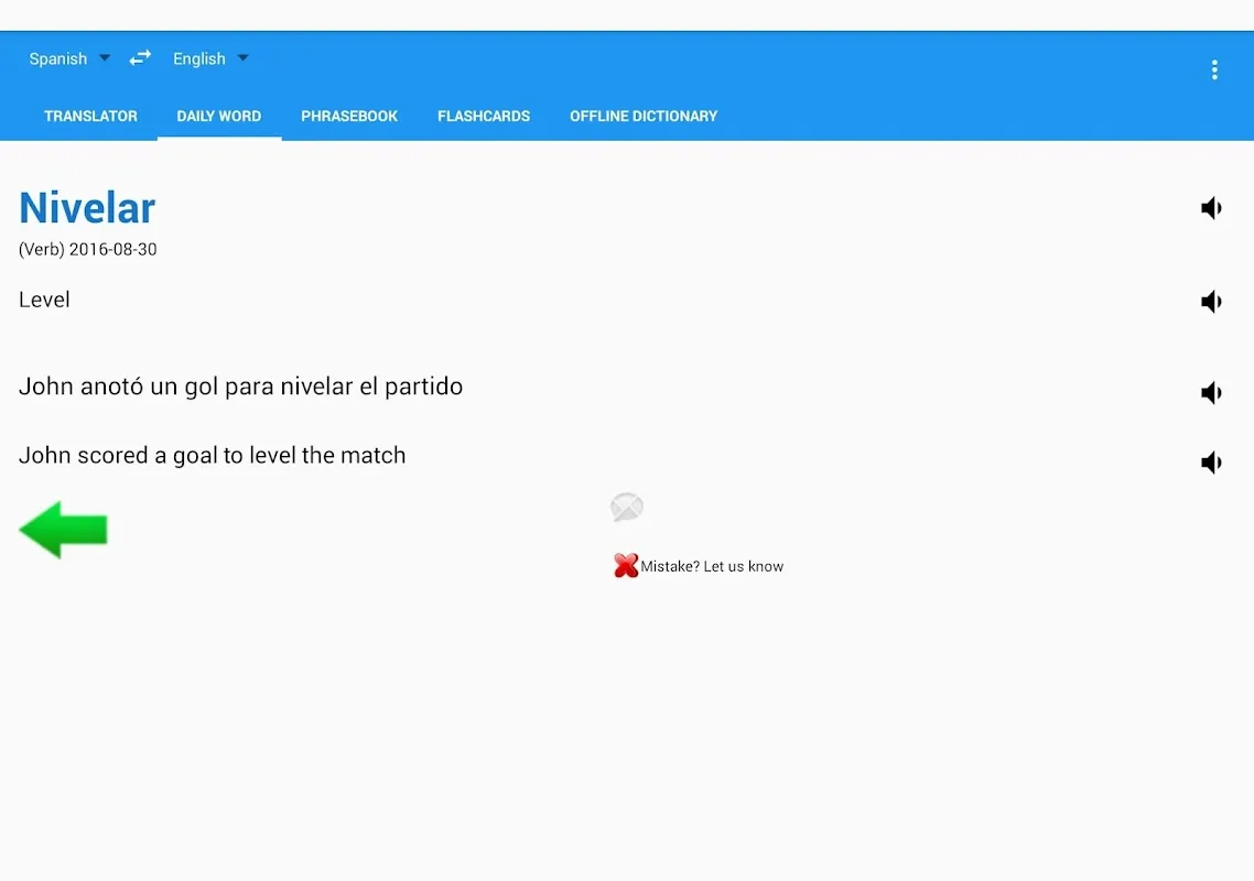 Talking Spanish Translator/Dictionary Screenshots