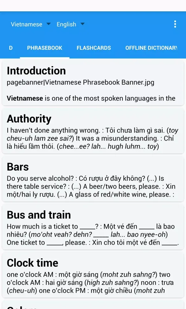 Talking Vietnamese Translator/Dictionary سکرین شاٹس