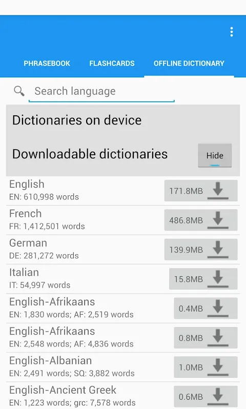Talking Indian Translator/Dictionary Screenshots