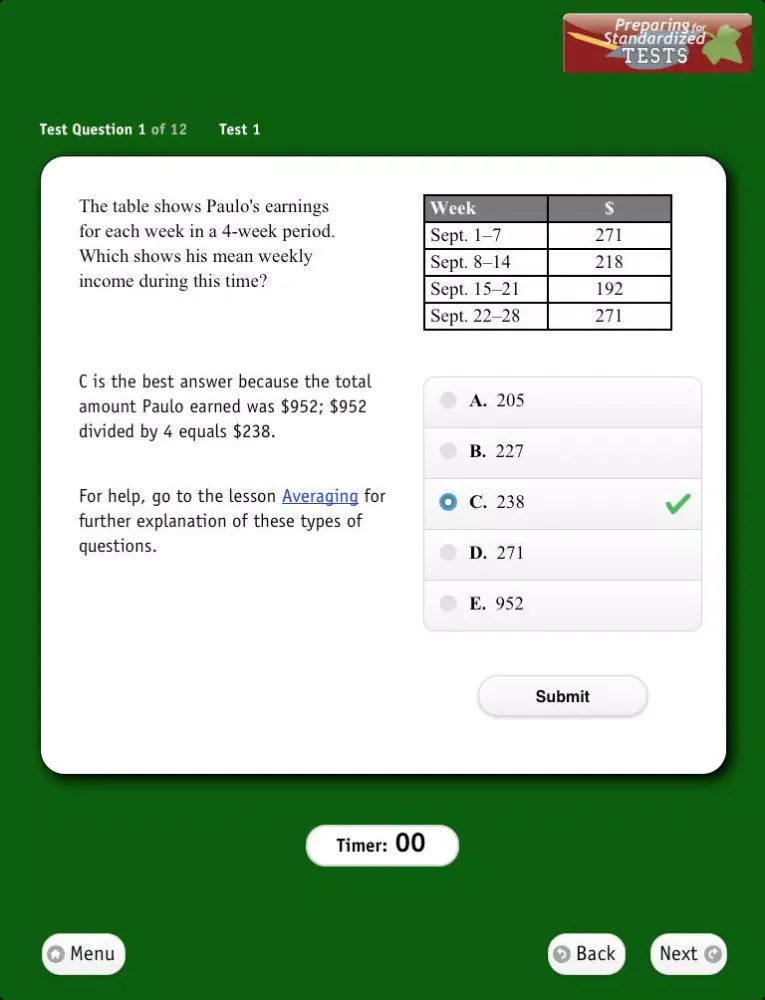 Preparing for Standardized Tests, Math Lite iPad  سکرین شاٹس