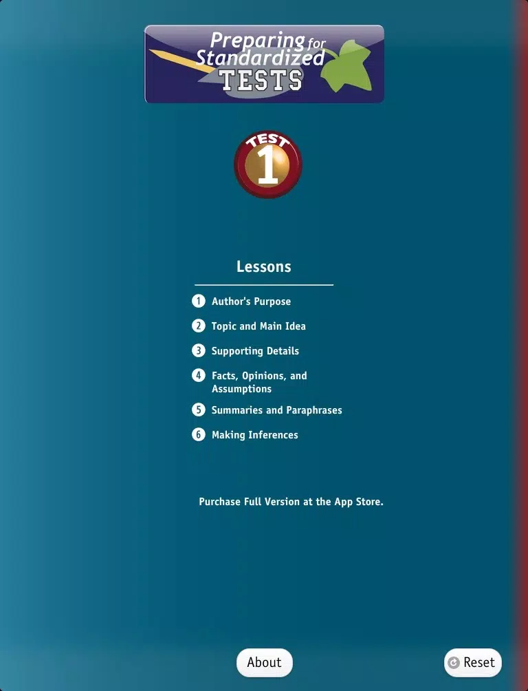 Screenshot di Preparing for Standardized Tests, Reading Lite iPad 