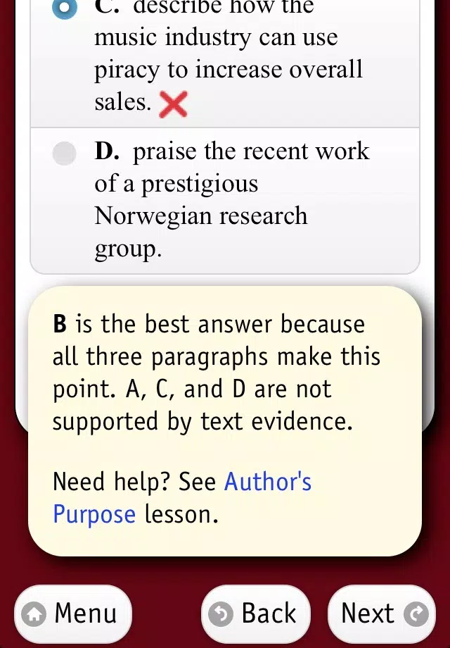 Screenshot di Preparing for Standardized Tests, Reading Lite