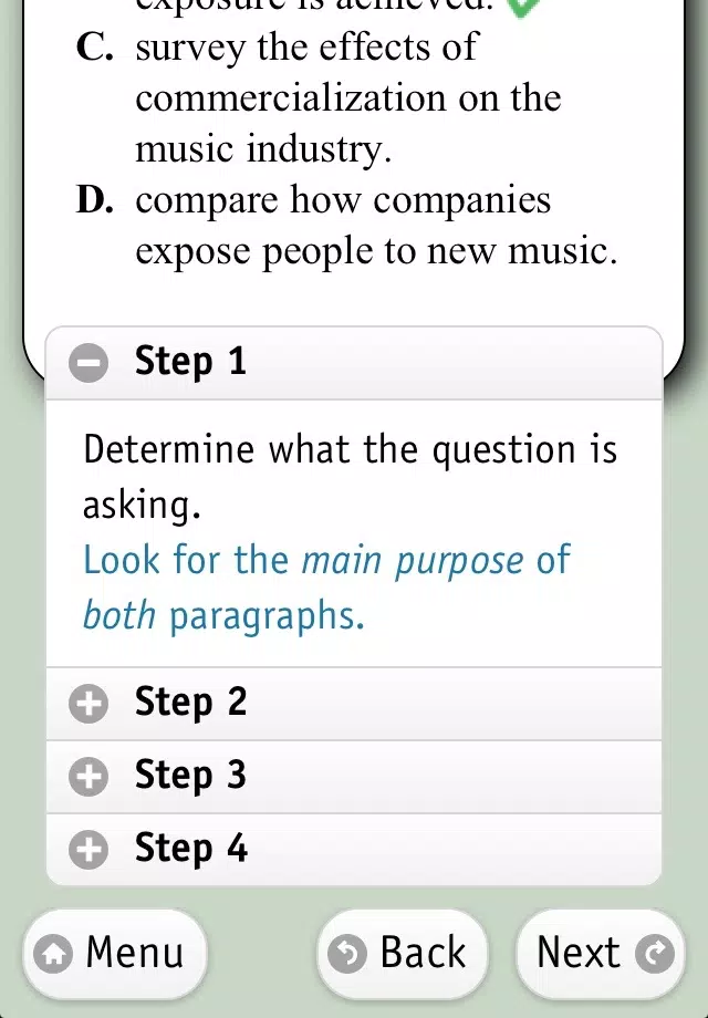 Screenshot di Preparing for Standardized Tests, Reading Lite