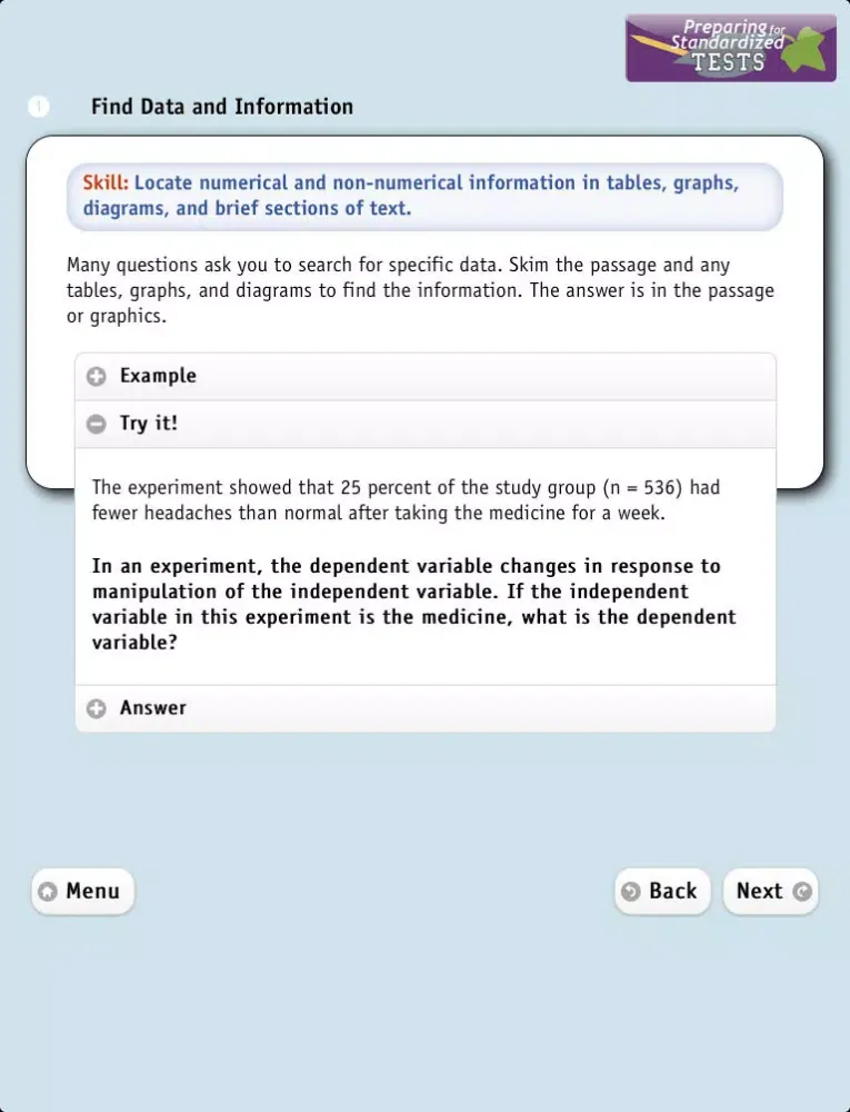 Preparing for Standardized Tests, Lite iPad 应用截图