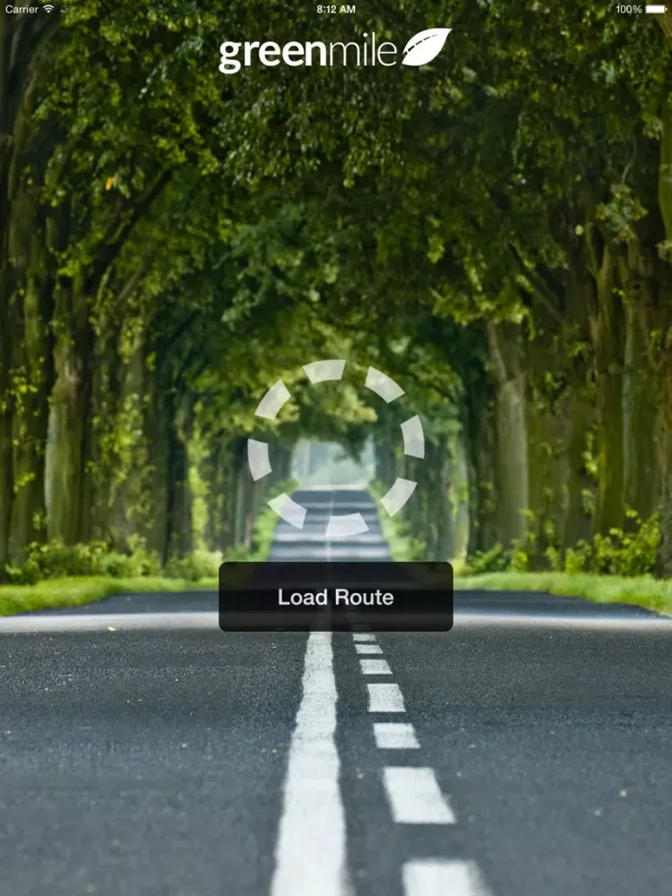 Ảnh chụp màn hình của GreenMile Driver iPad 