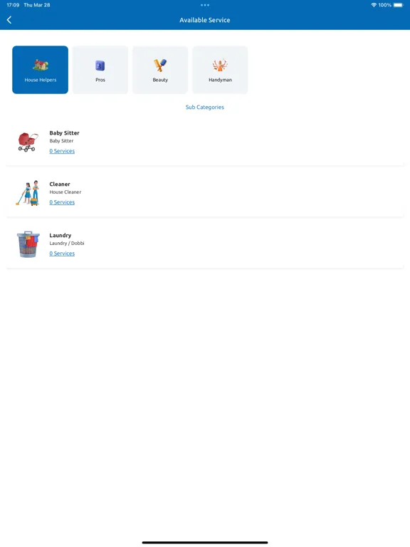 ภาพหน้าจอของ Abayiribi - Hire Professionals iPad 