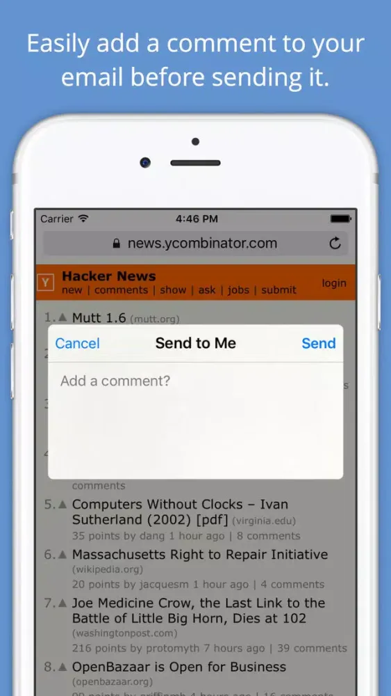Send to Me - Send content to your email with a single tap应用截图