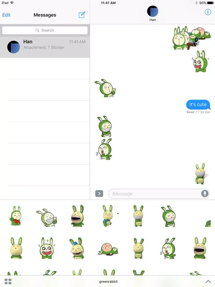 Screenshot di GreenRabbitmoji iPad 