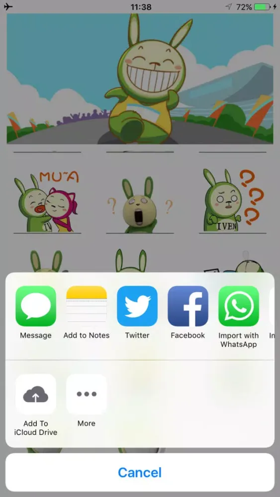 Screenshot di GreenRabbitmoji