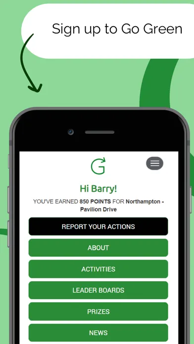 Go Green; Green Rewards Ekran Görüntüleri