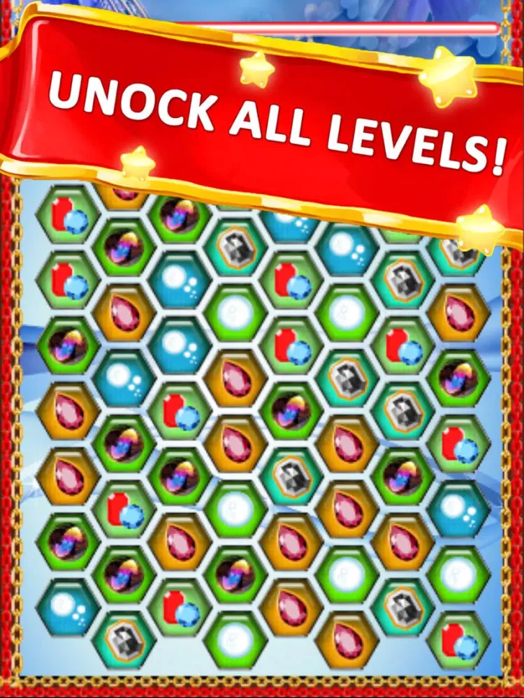 Ảnh chụp màn hình của Diamond Drop - A Match 3 Games iPad 