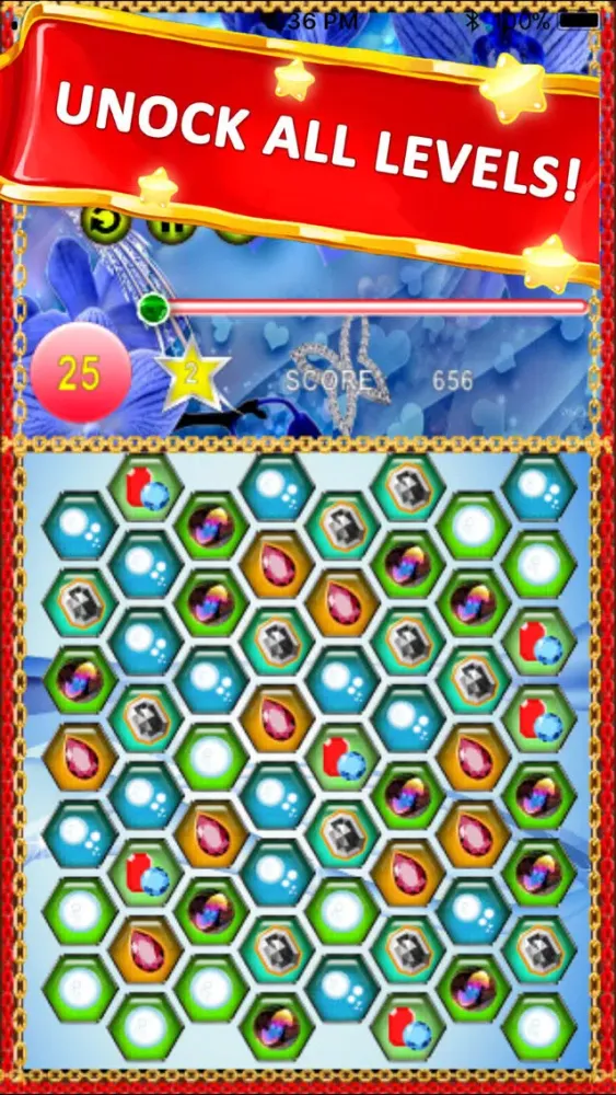 Ảnh chụp màn hình của Diamond Drop - A Match 3 Games