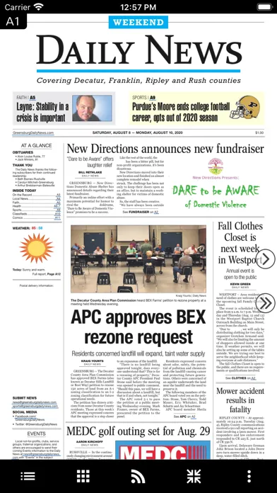 Daily News- Greensburg, IN سکرین شاٹس