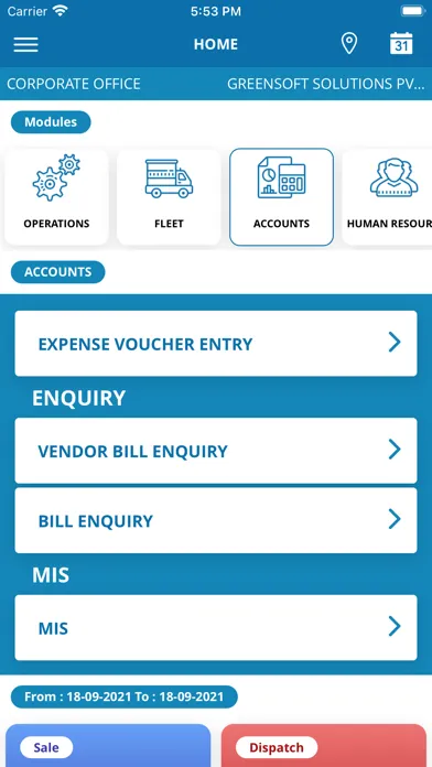 GreenTransERP سکرین شاٹس