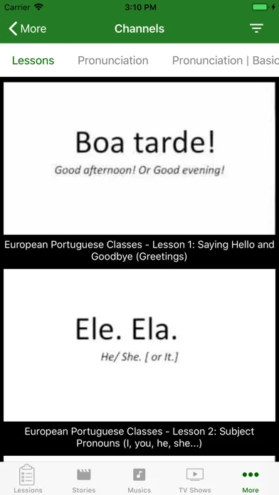 Captures d'écran de Easy Portuguese