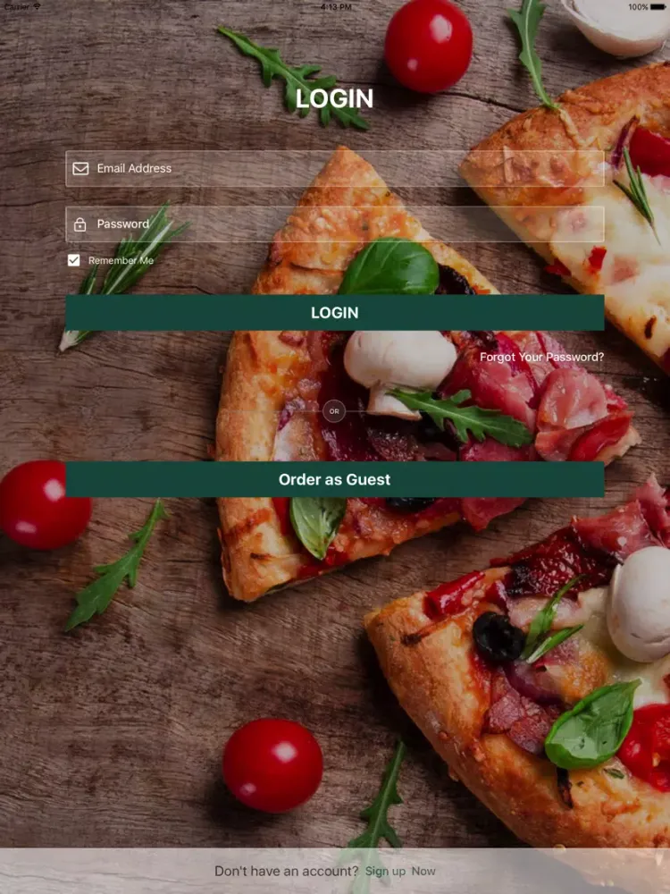 Zrzuty ekranu Greens Pizza iPad 