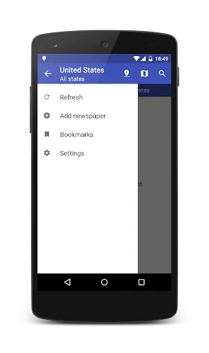 Tangkapan skrin World Newspapers PRO
