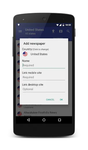 Tangkapan skrin World Newspapers PRO