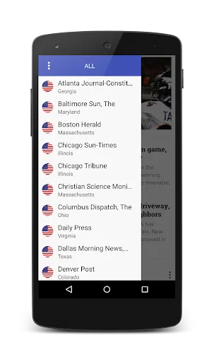 Tangkapan skrin World Newspapers PRO